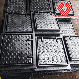 Nắp hố ga gang ngăn mùi khung dương nắp tròn