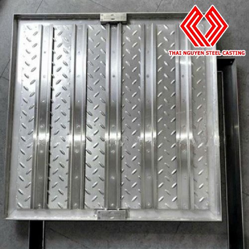 Nắp hố ga gang ngăn mùi khung dương nắp tròn - Ảnh 4